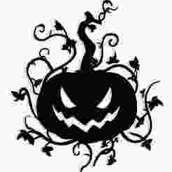 jack-o'-lantern with vines curling into a sinister smile 2 - 2D/3D Wall Art STL+SVG For CNC Router, Plasma, Waterjet, Laser & 3D Printer