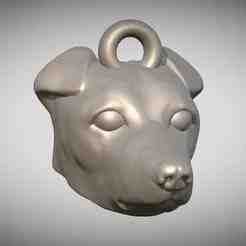 Jack Russell dog head key ring for 3D printing