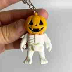 Jack Skellington Halloween Keychain 🎃 | Color 3MF File for 3D Printing