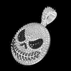 Jack Skellington Head Hip Hop Pendant