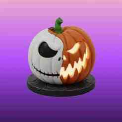 Jack Skellington Pumpkin - Halloween 3D Printable STL