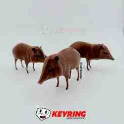 javali or pecari necklace figure 3d