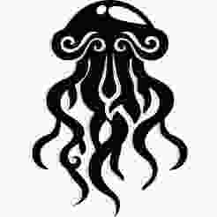 jellyfish with tentacles forming underwater coral 1 - 2D/3D Wall Art STL+SVG For CNC Router, Plasma, Waterjet, Laser & 3D Printer