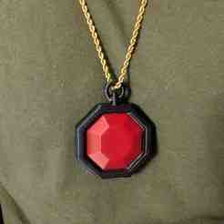 Jeweled Amulet – 3D Printable Keychain / Necklace