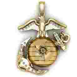 Jeweled Eagle, Globe, and Anchor Medallion 3D Printable Model