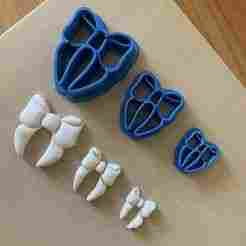 Jewelry cookie cutter - Fimo clay - Bow shape