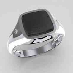 Jewelry Signet Ring without letter - Printable STL