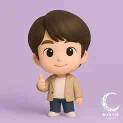 Jin BTS Chibi Cartoon 3D Print STL | Worldwide Handsome Figure