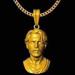 johnny depp scuplt pendant