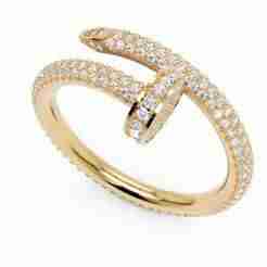 Juste un Clou ring, classic model, paved