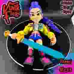 K-pop Demon Hunters Rumi MultiColor Flexi Print-In-Place + figure