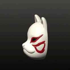 Kakashi ANBU mask - STL file ready for 3D printing 🦊🔥