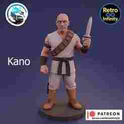 Kano - Mortal Kombat 1 figure 3D Retro Infinity style (100mm) : vinyl collectible