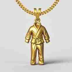 karate suit pendant charm