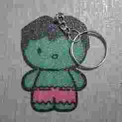 Kawai Hulk keychain (3mf)