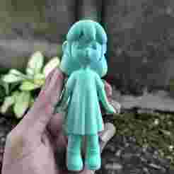 Kawaii Chibi Girl 3D Print Model