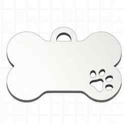 Key Ring Bone Plaque - Dog