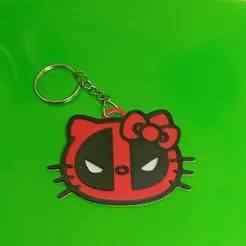keychain - deadpool hello kitty - deadpool - hello kitty -fan