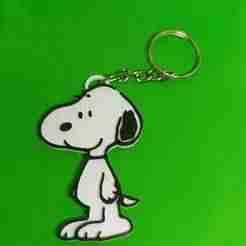 keychain - Snoopy with heart - large | romantic - Snoopy in love | Giant heart