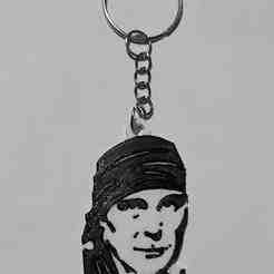 Keychain with the face of Leonardo Fabio