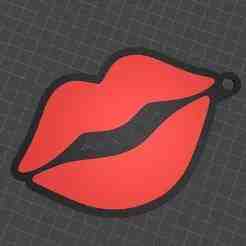 Kiss Earring - KeyChain. Beso Arete - Caravana - Llavero