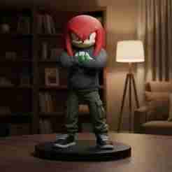 Knuckles STL 3D Model – Sonic Character Figurine