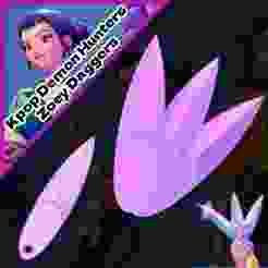 Kpop Demon Hunters Zoey Dagger Knife Weapon Cosplay Prop STL