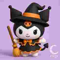 Kuromi Witch Special Halloween Edition | Chibi Cartoon 3D Figure