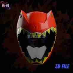 Kyoryu Red Helmet 3D STL File