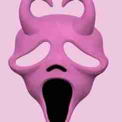 Labubu Scream Mask Heart Horn