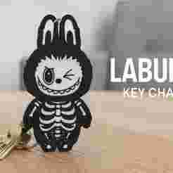 labubu skeleton keychain