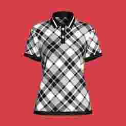 Ladies Black Striped Polo   | Marvelous / Clo3d / obj / fbx