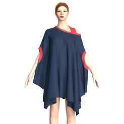 Ladies Blue And Red Cope Tops | Marvelous / Clo3d / obj / fbx