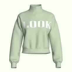 Ladies Sweatshirt-Green V2  | Marvelous / Clo3d / obj / fbx
