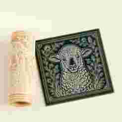 Lamb Engraved Texture Roller – Clay Roller for Pottery and Crafts