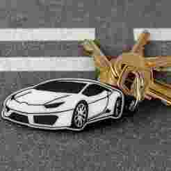 Lamborghini Huracán-shaped keychain