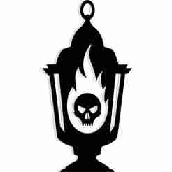 lantern with a flickering flame shaped like a skull 2 - 2D/3D Wall Art STL+SVG For CNC Router, Plasma, Waterjet, Laser & 3D Printer