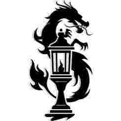 lantern with flames forming a dragon 3 - 2D/3D Wall Art STL+SVG For CNC Router, Plasma, Waterjet, Laser & 3D Printer