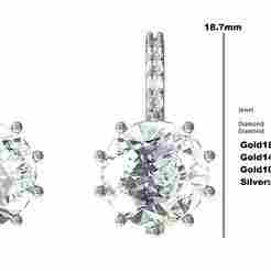 Large Diamond Hoop Earring