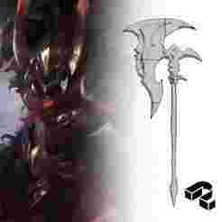 League of legends - Hecarim Nightbringer 's axe - STL (3D Printable)