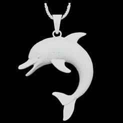 Leaping Dolphin Nautical Pendant