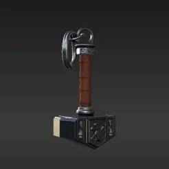 Legendary Storm-Forged Hammer Replica - Premium Mini Weapon Model for Custom Keychains & Gifts