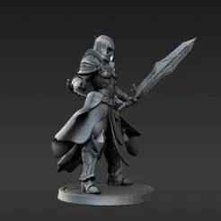 Levitating Psychic Knight - 32mm High-Detail Resin Miniature