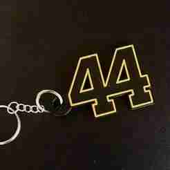 Lewis Hamilton 44 Keychain