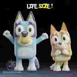 Life Size Bluey & Bingo Bundle 3D Printer STL File