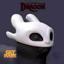 Light Fury Cat Mask – How to Train Your Dragon Pet Cosplay