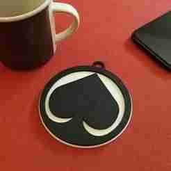 Liiga HC Ässät Pori keychain badge color printable and renderable