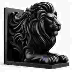 Lion Book Nook 3D Print – Decorative Showpiece, Desk Organizer