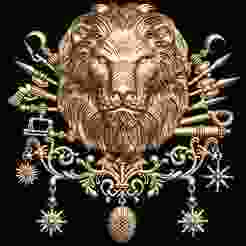 Lion Brooch