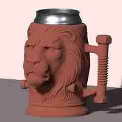 Lion Can Holder – 3D Printable King of the Jungle Drink Mug STL